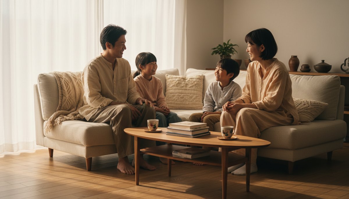 狭い家 メリット 快適な暮らし 家族団らん